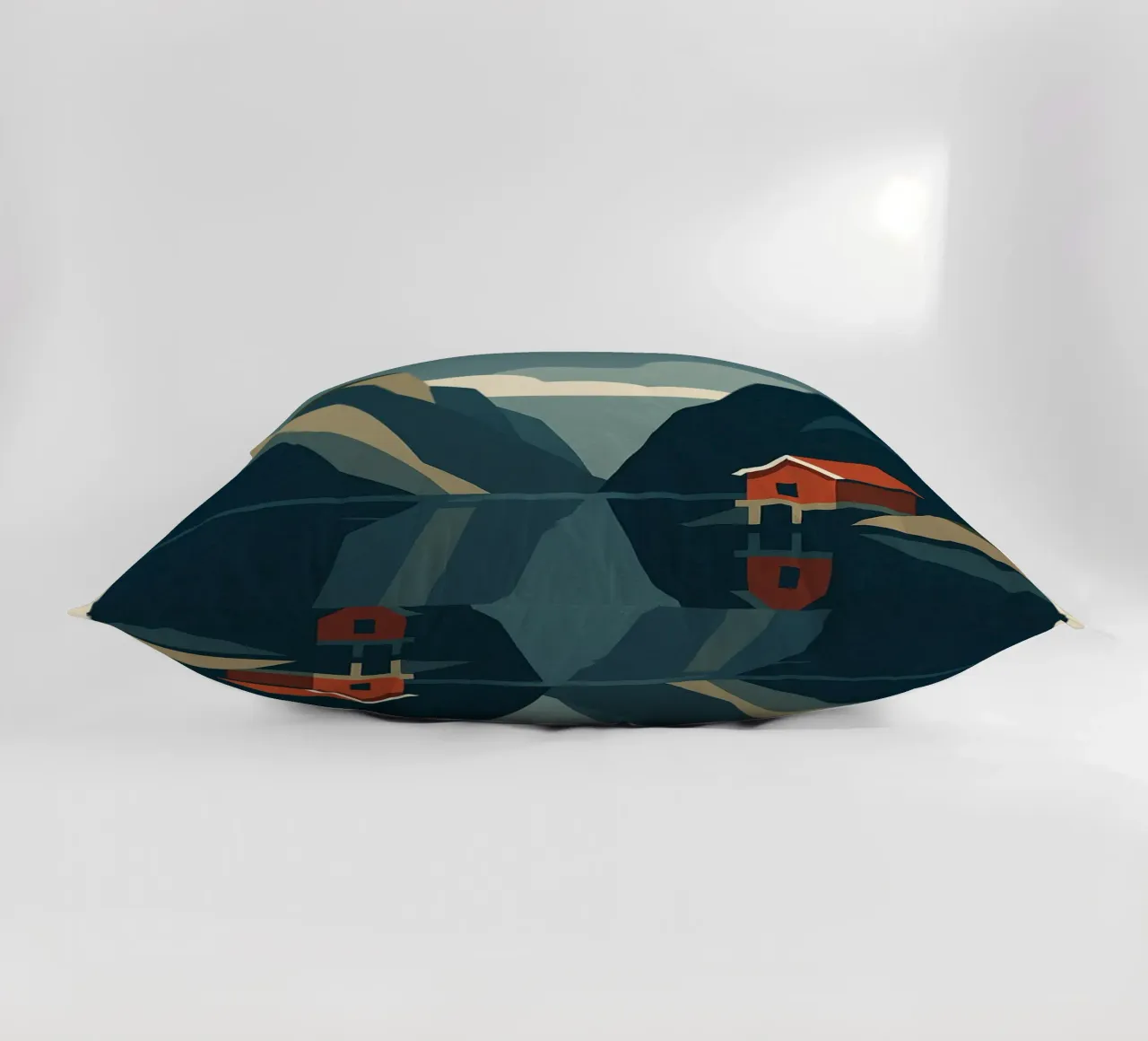 Fjord - The call of Nordic silence decorative cushion by JETLAG | affiches voyage