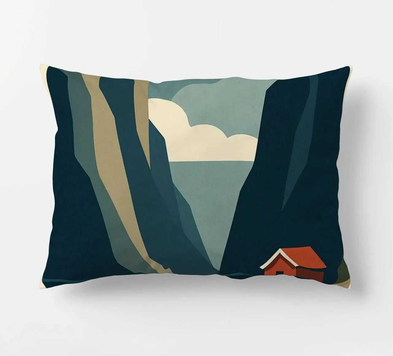 Fjord - The call of Nordic silence decorative cushion by JETLAG | affiches voyage
