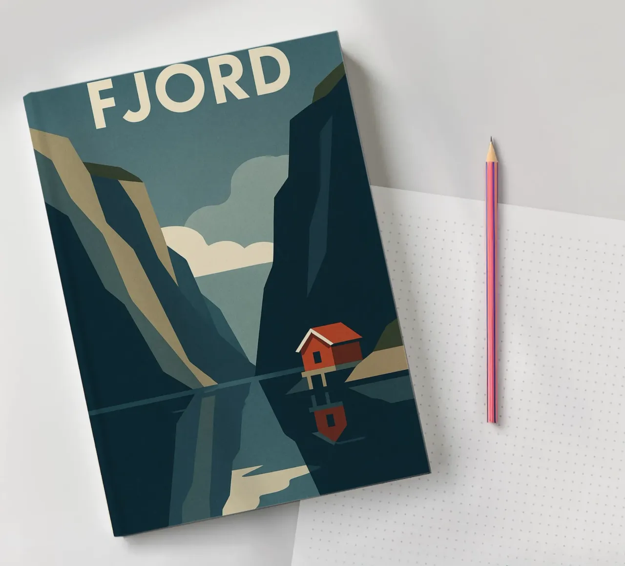 Fjord - The call of Nordic silence notebook by JETLAG | affiches voyage