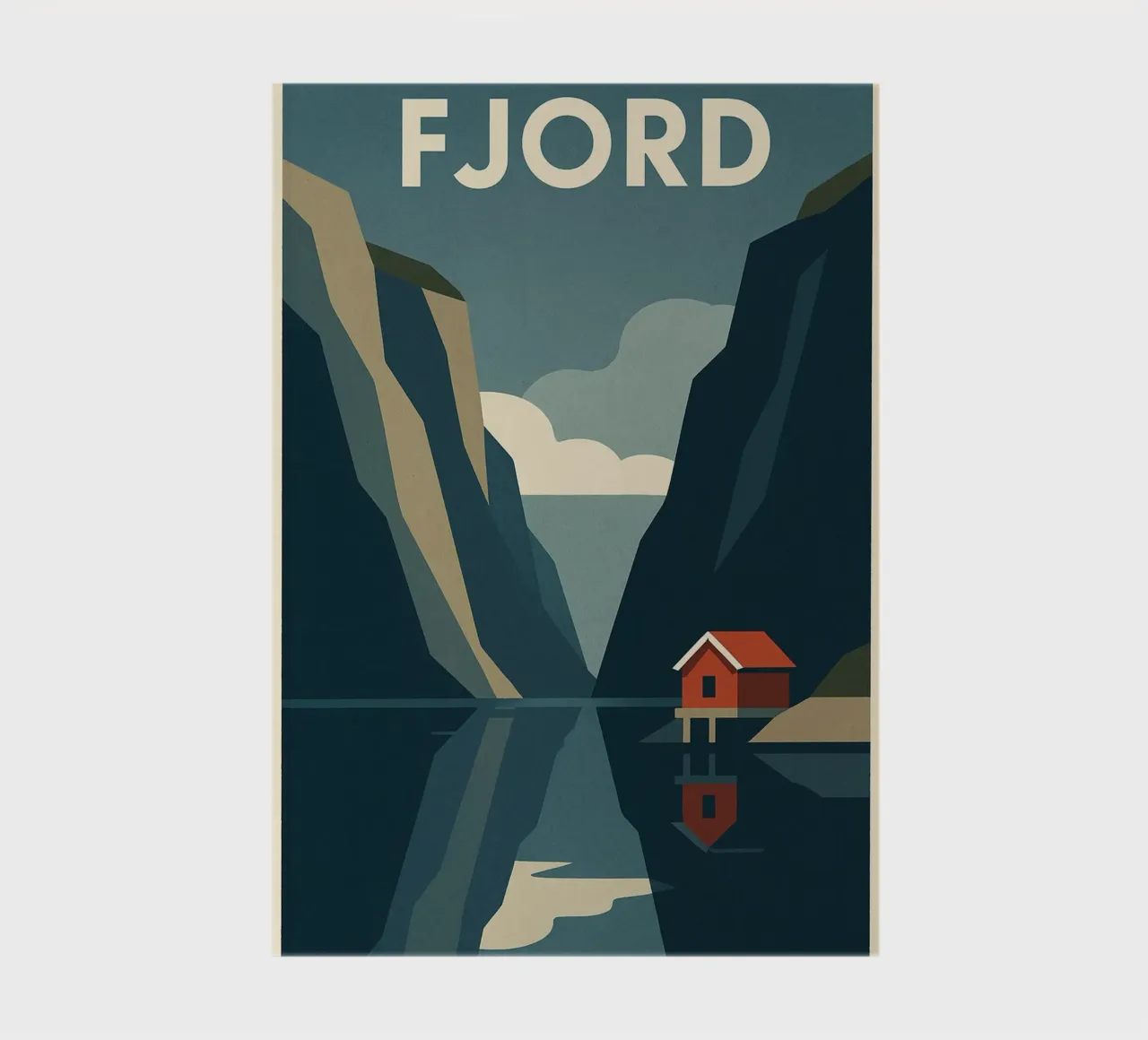 Fjord - The call of Nordic silence notebook by JETLAG | affiches voyage