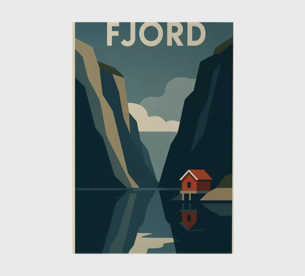 Fjord - The call of Nordic silence notebook by JETLAG | affiches voyage