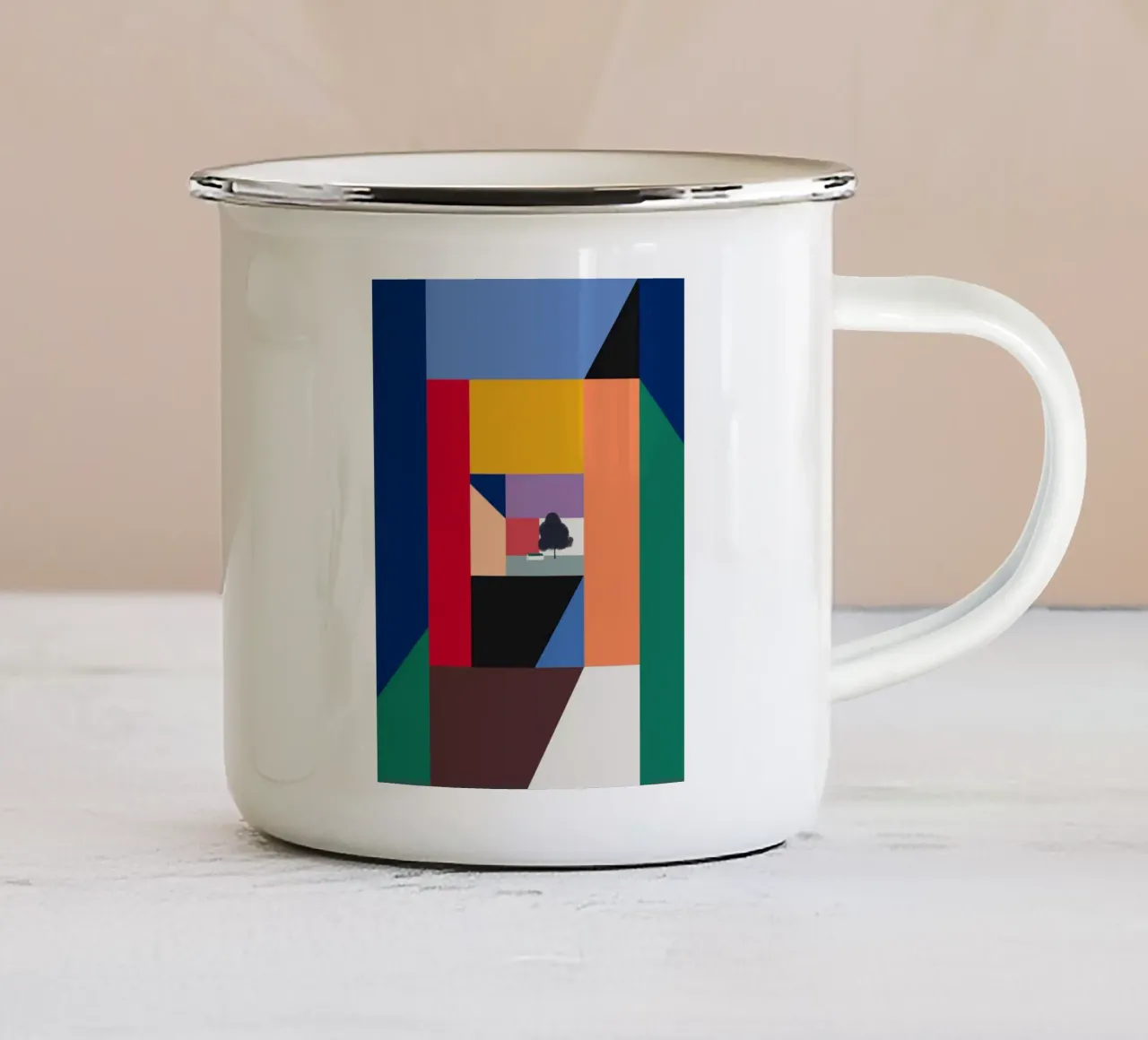 Paesaggio nascosto 03 tazza in smalto da Little Dean