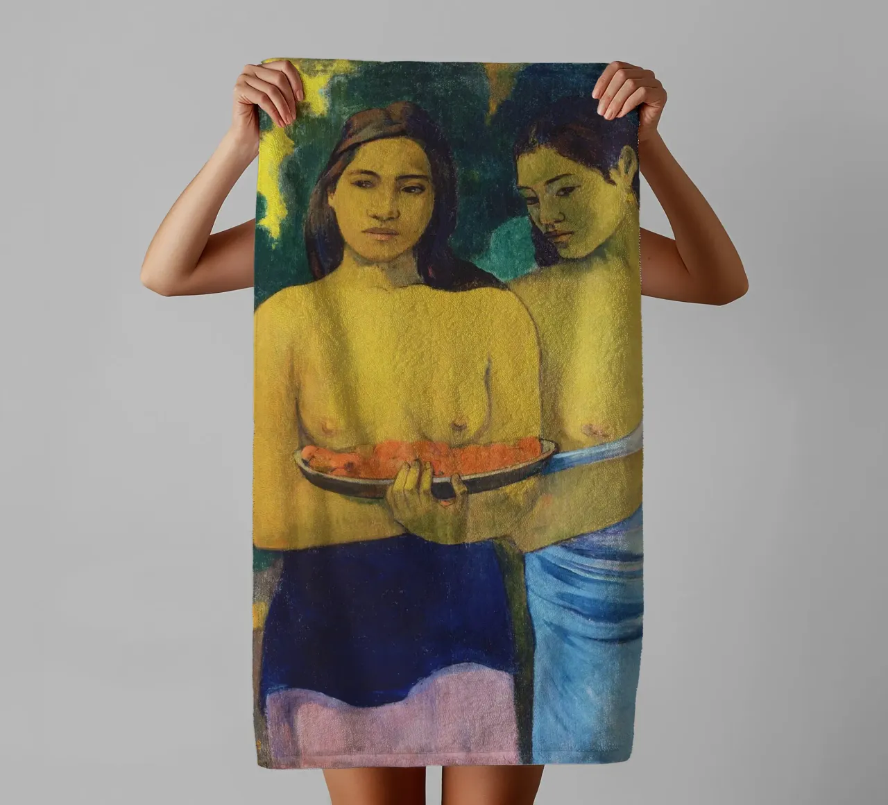 Due donne tahitiane (1899) di Paul Gauguin asciugamano da bagno da Venus Art