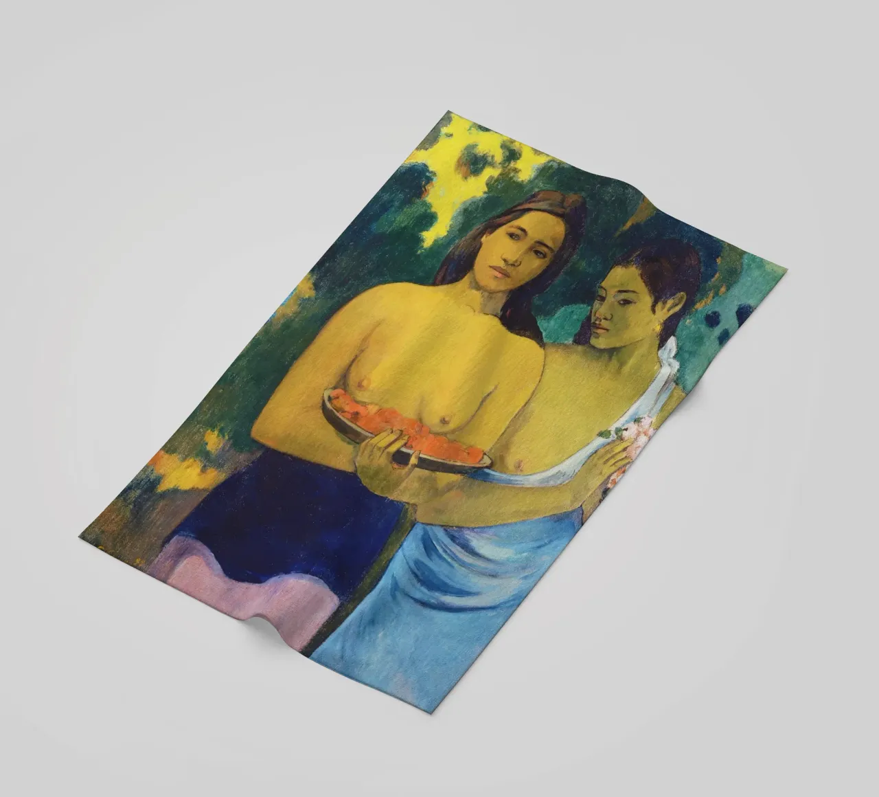 Due donne tahitiane (1899) di Paul Gauguin telo mare da Venus Art
