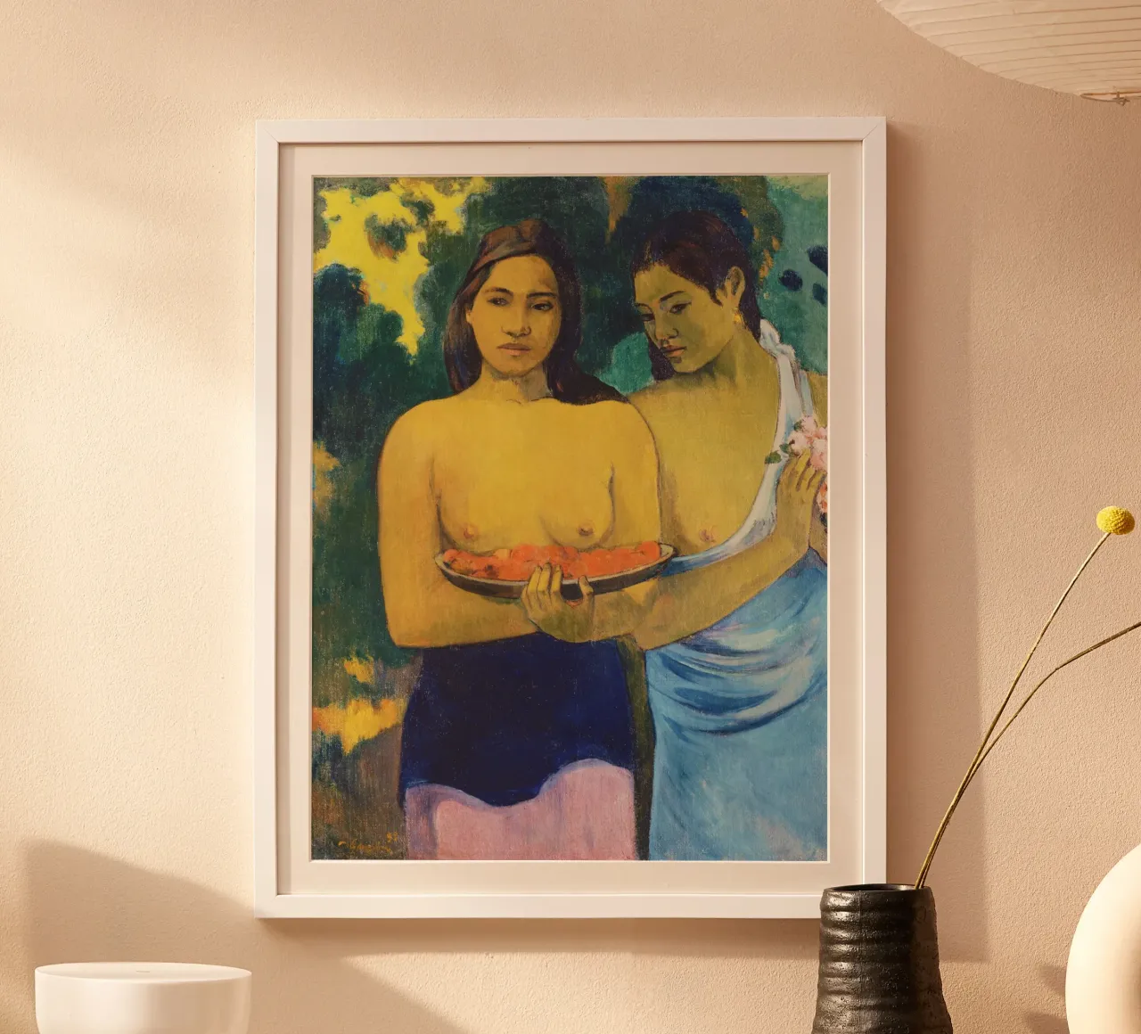 Due donne tahitiane (1899) di Paul Gauguin carta hahnemühle da Venus Art