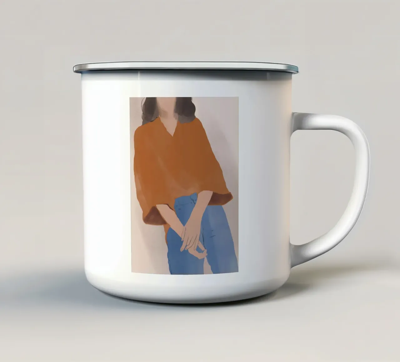 Moda figura 20 tazza in smalto da Little Dean