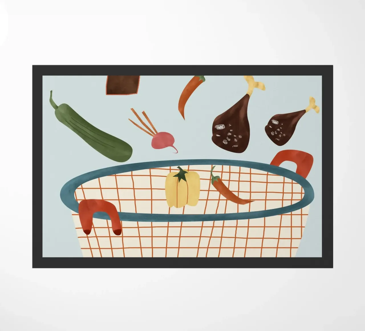illustration of vegetables zerbino da vintageshop