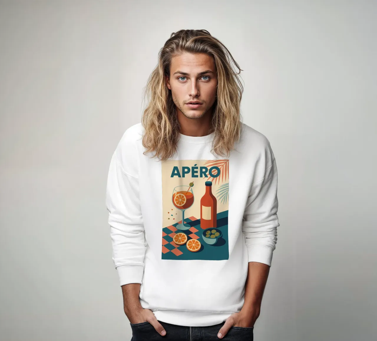 Apéro - L'ora sacra del piacere francese felpa da Boissons - Affiches & posters - Retro
