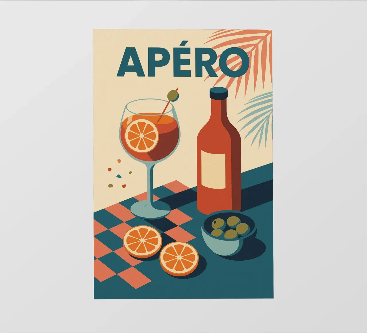 Apéro - L'ora sacra del piacere francese telo in pvc da Boissons - Affiches & posters - Retro