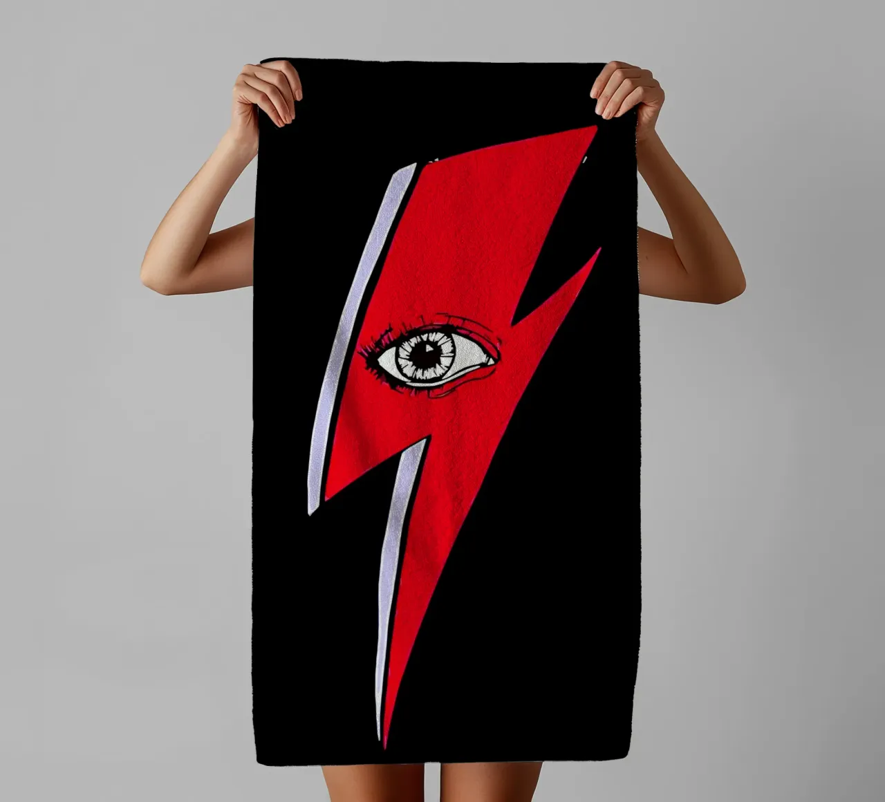 Eye Of David Bowie Art Handtuch von music soul