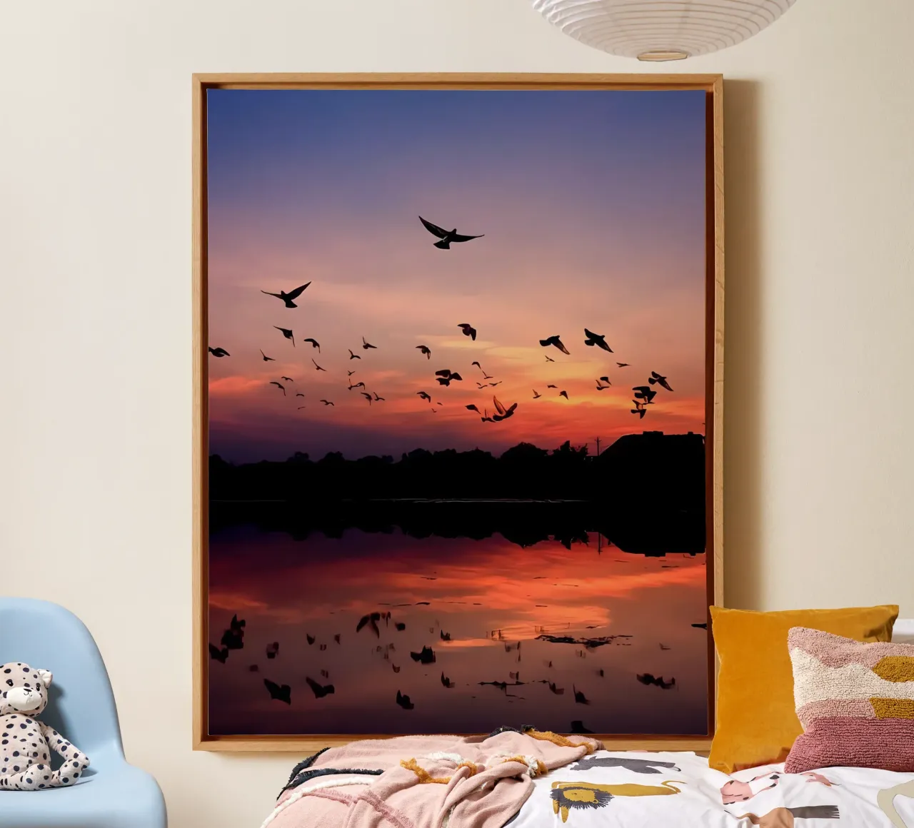 Reflections of Dusk canvas with Floater frame by luxi&lace