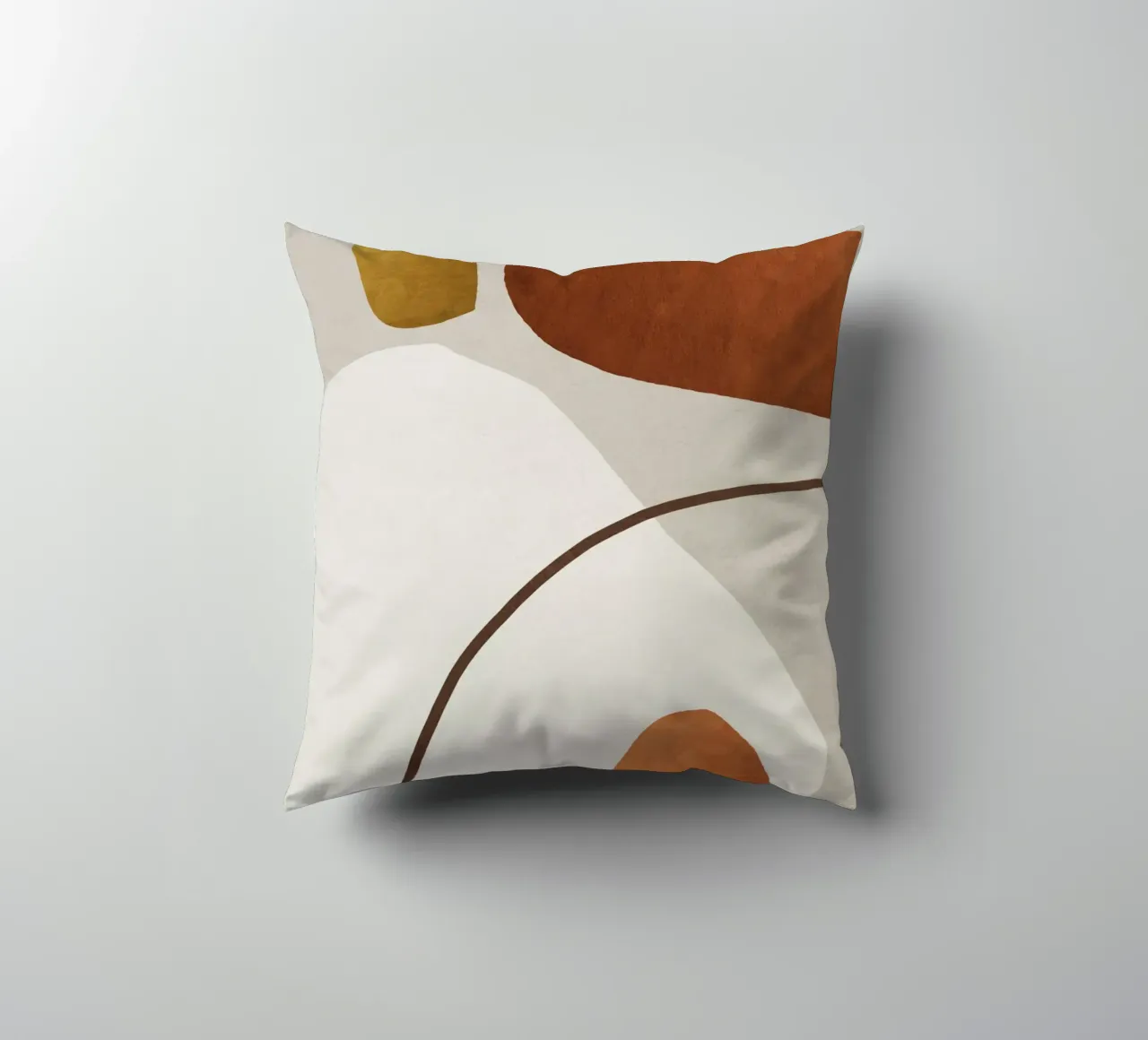 minimalist abstract boho illustration cuscino da vintageshop