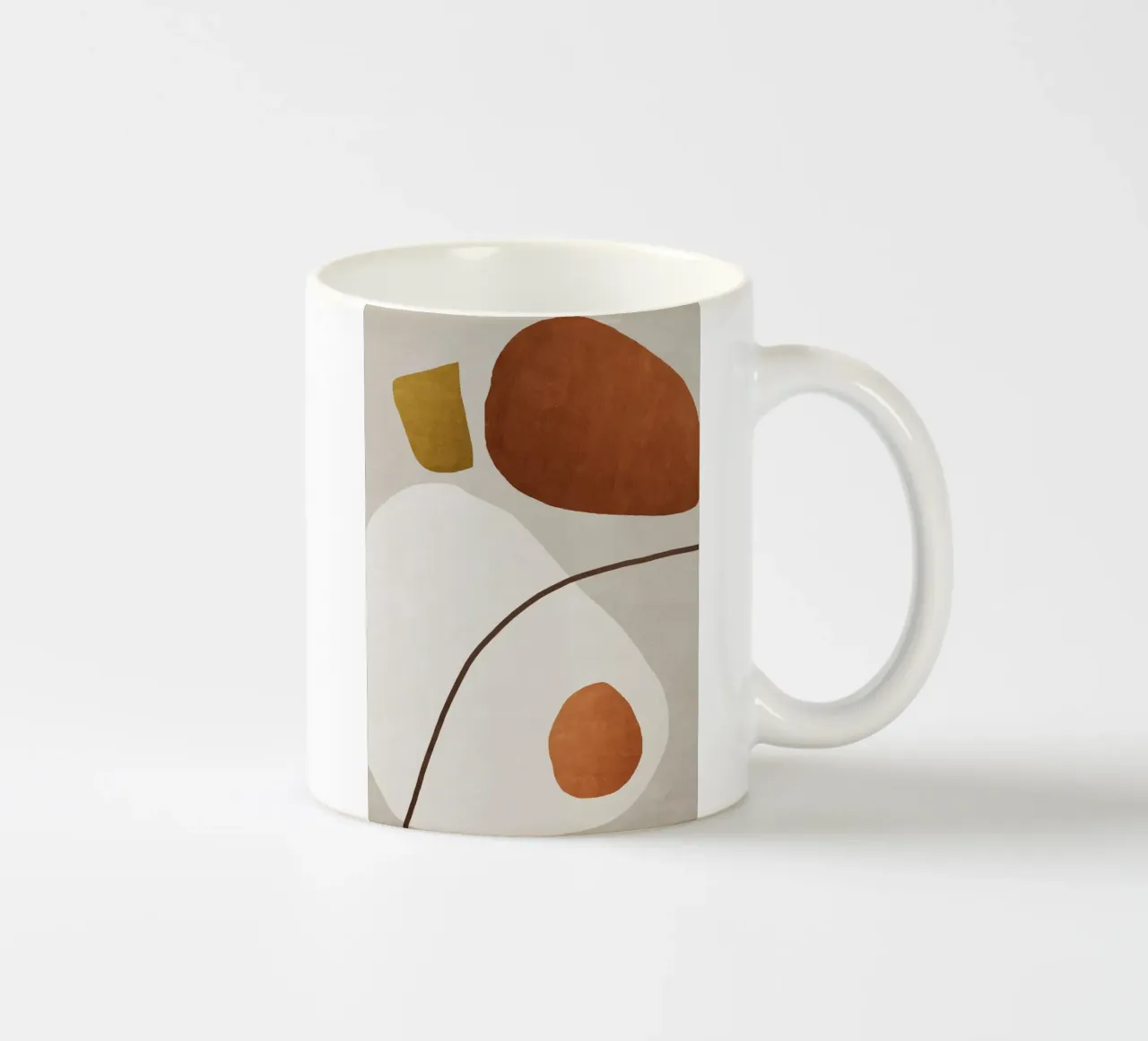 minimalist abstract boho illustration tazza in ceramica da vintageshop