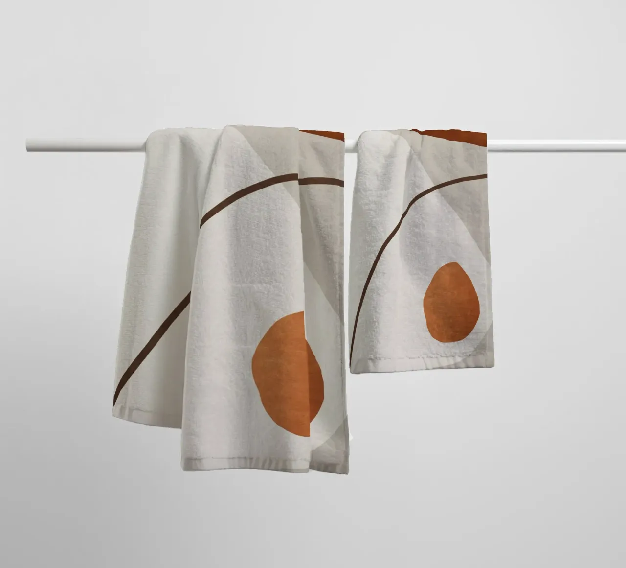 minimalist abstract boho illustration asciugamano da bagno da vintageshop