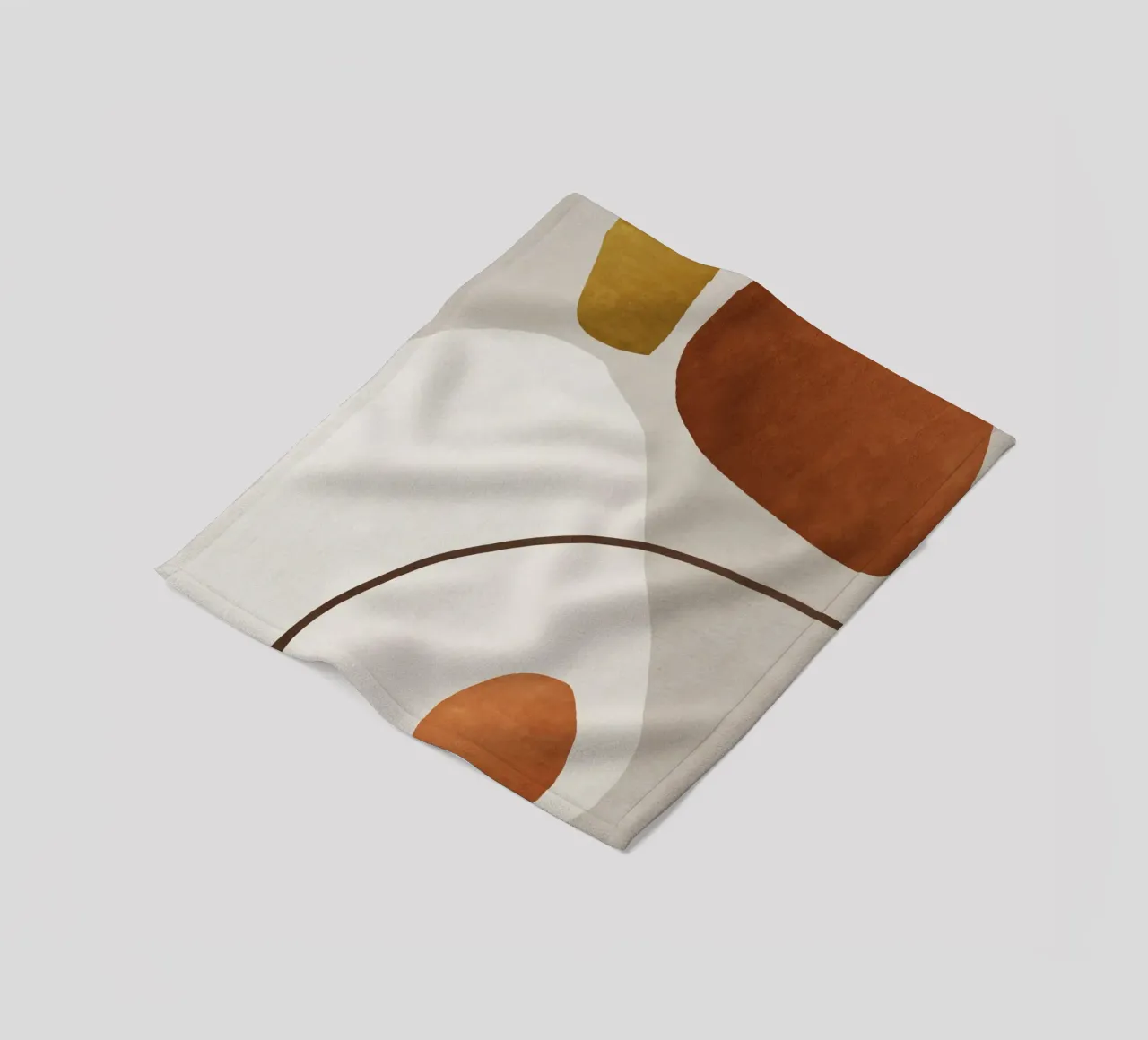 minimalist abstract boho illustration coperta in pile da vintageshop