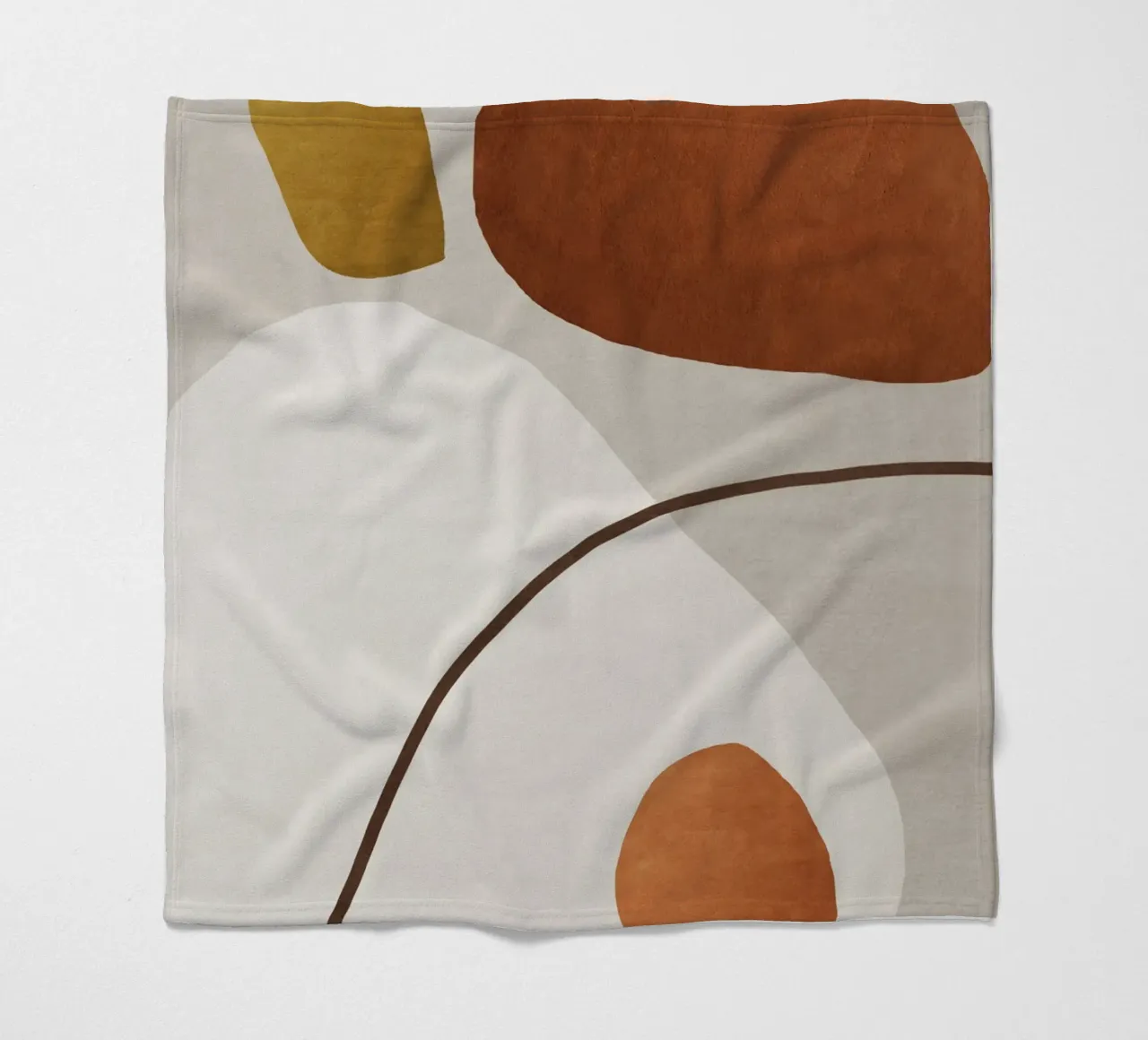 minimalist abstract boho illustration coperta in pile da vintageshop