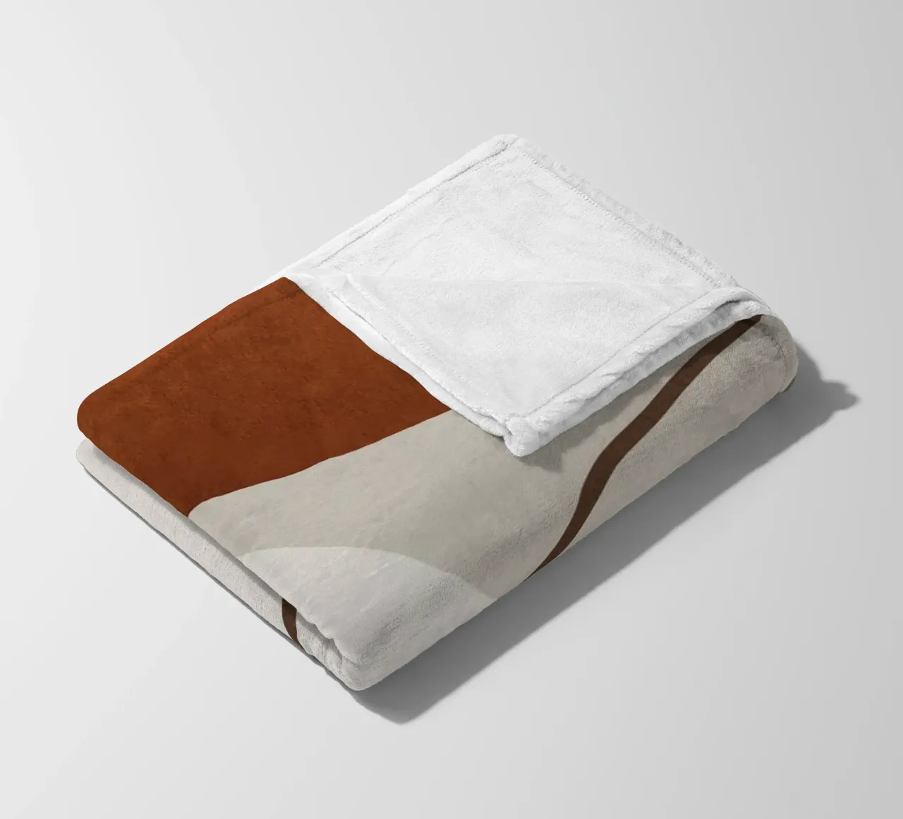 minimalist abstract boho illustration coperta in pile da vintageshop
