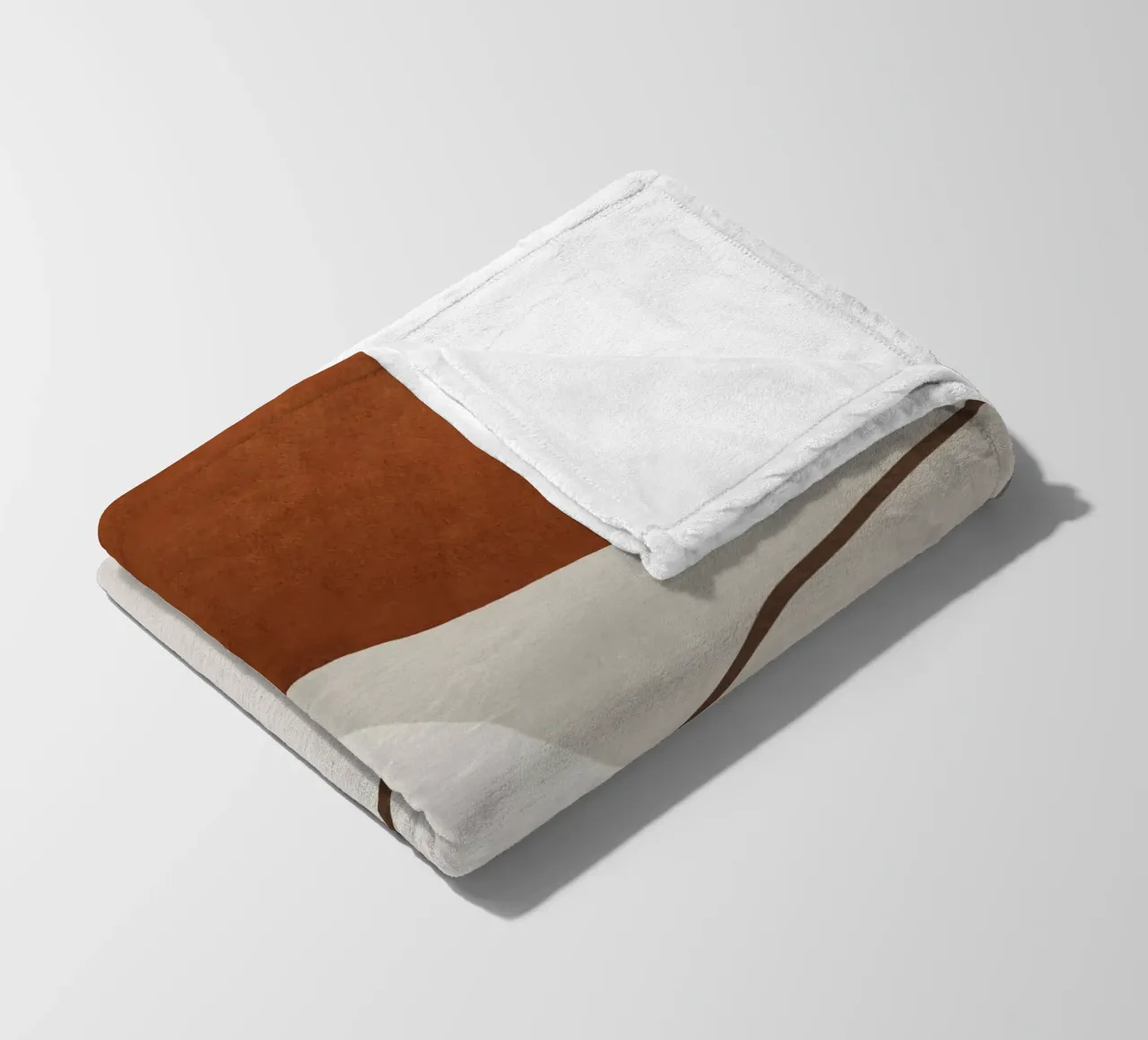minimalist abstract boho illustration coperta in pile da vintageshop