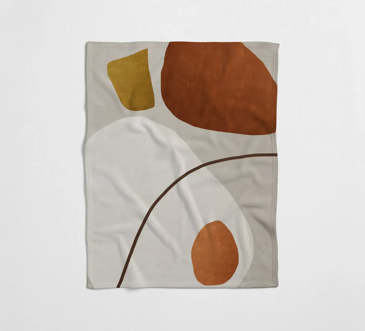 minimalist abstract boho illustration coperta in pile da vintageshop