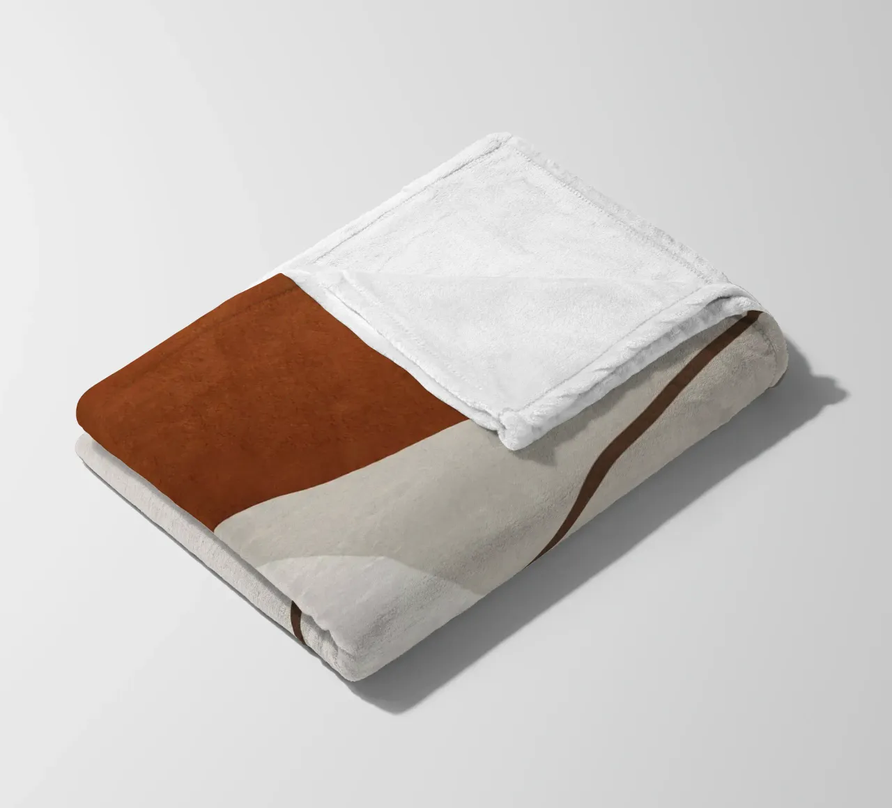 minimalist abstract boho illustration coperta in pile da vintageshop
