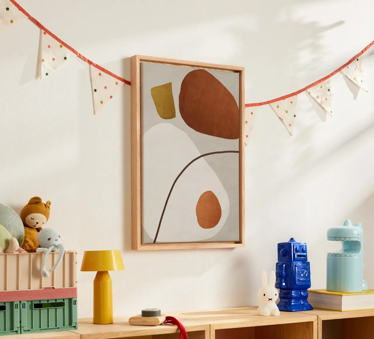 minimalist abstract boho illustration tela da vintageshop