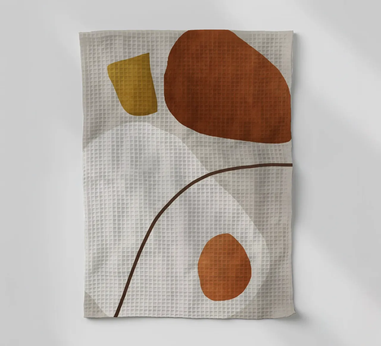 minimalist abstract boho illustration canovaccio da cucina da vintageshop