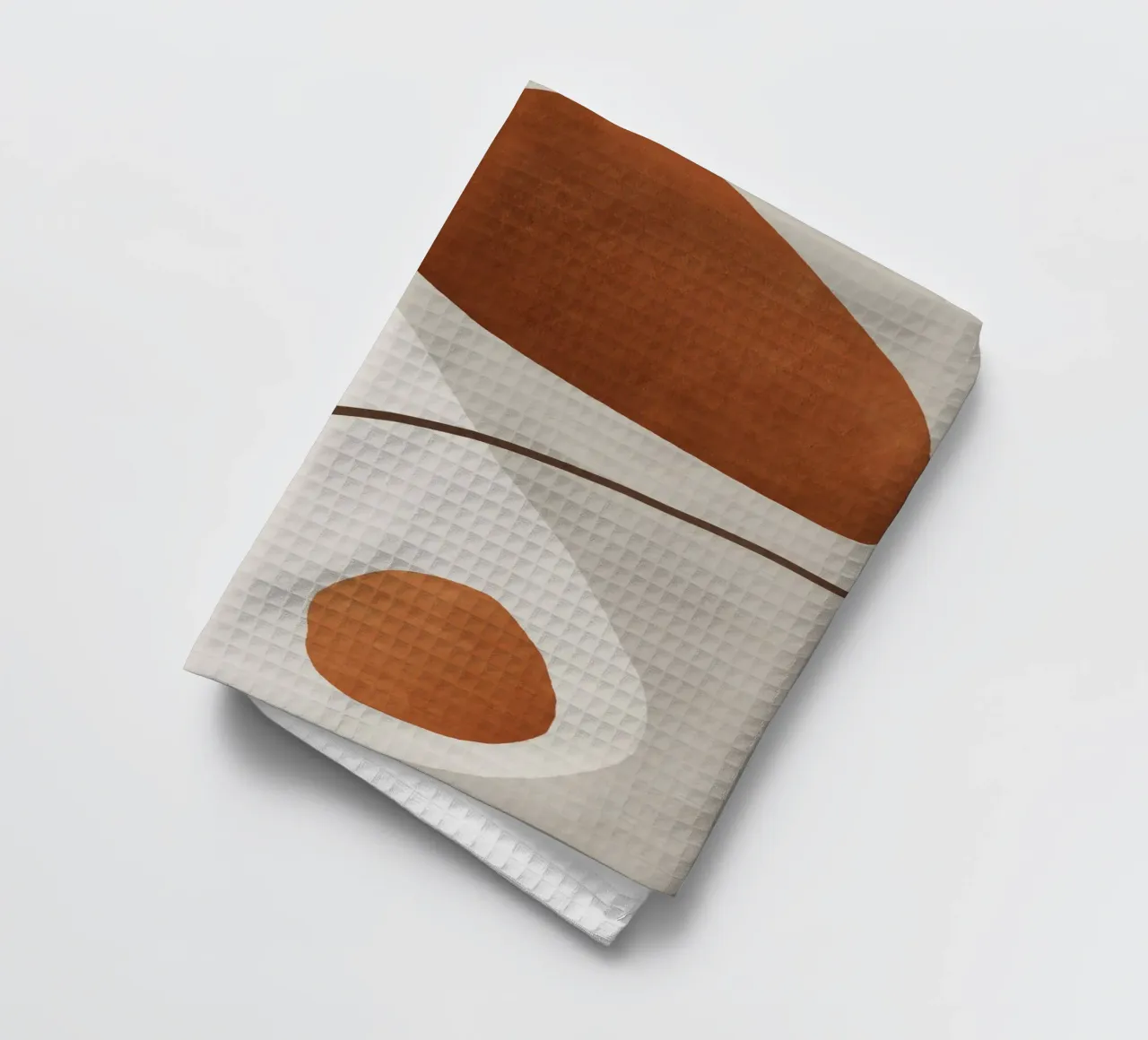 minimalist abstract boho illustration canovaccio da cucina da vintageshop
