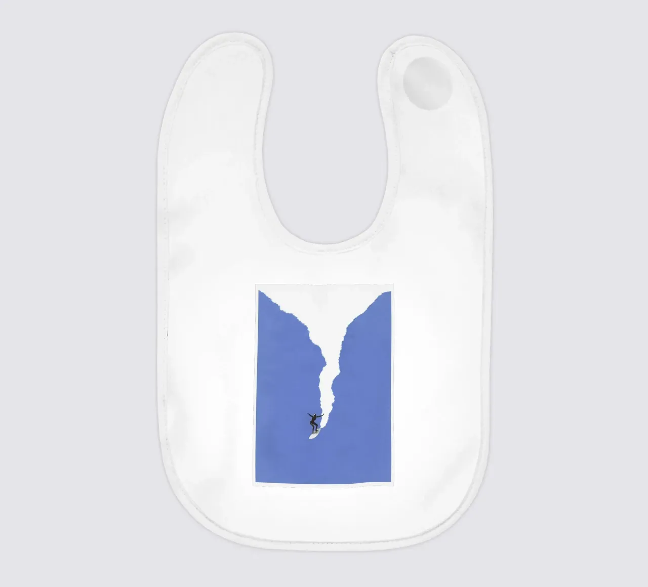 i Love Surfing baby bib by cosmos studio