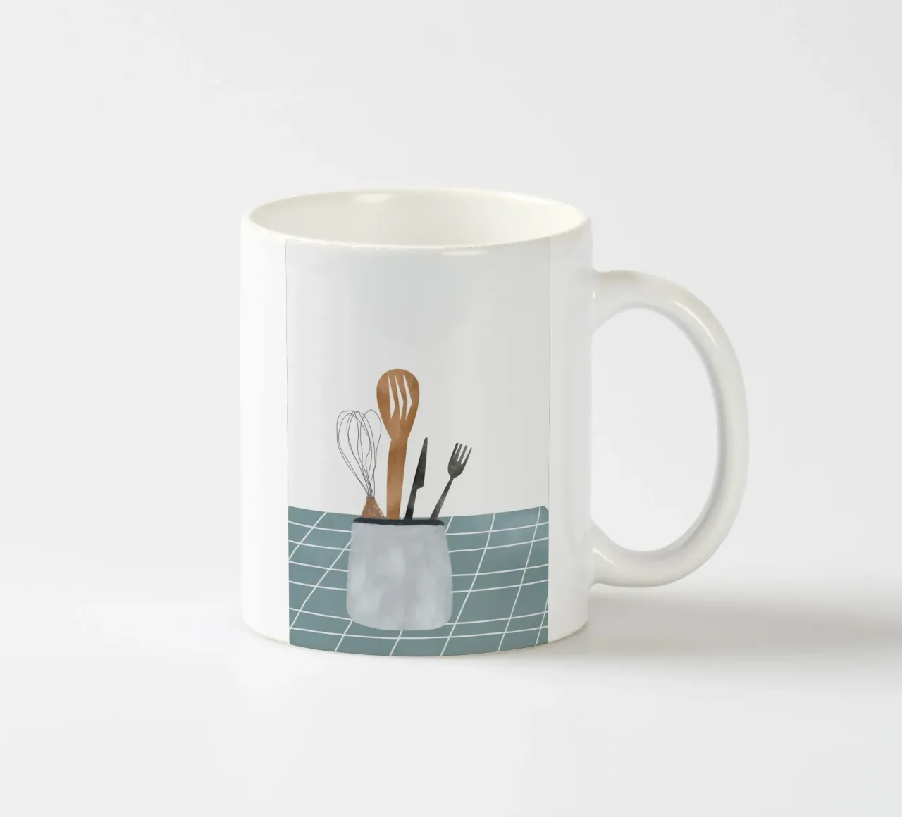 minimalist kitchen illustration tazza in ceramica da vintageshop