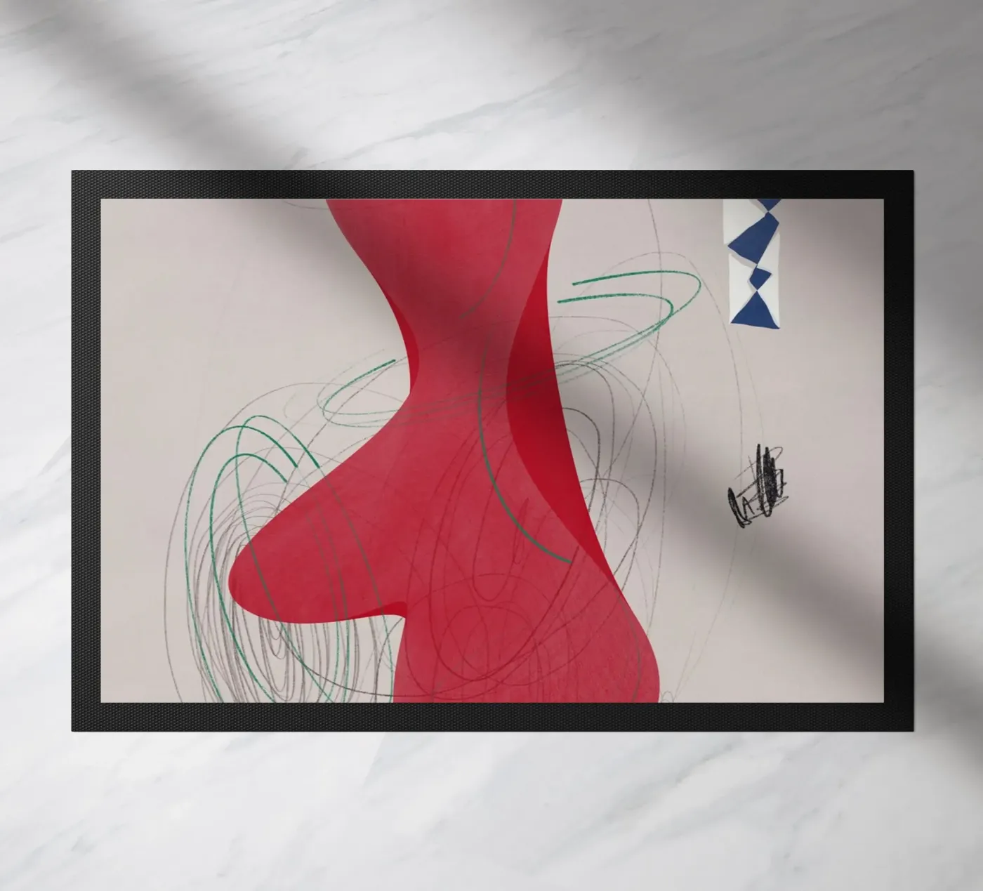 Abstract composition doormat by Little Dean