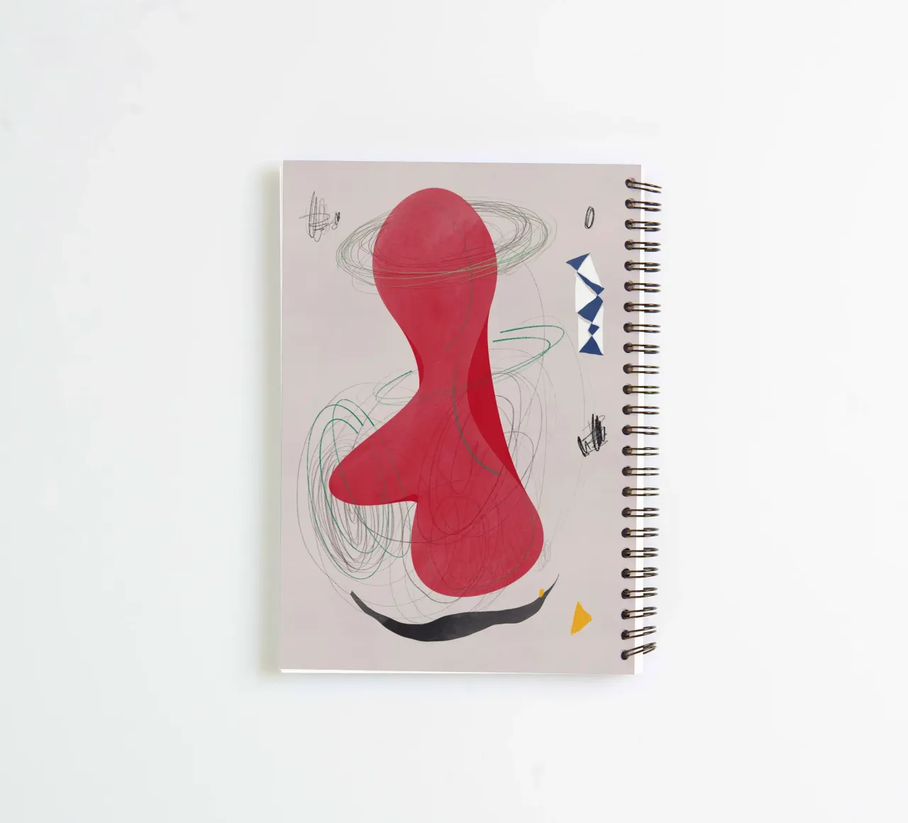 Abstract composition spiral notebook by Little Dean