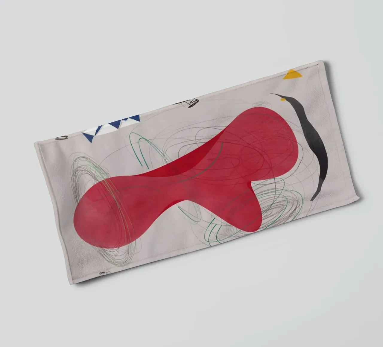 Abstracte samenstelling badhanddoek van Little Dean