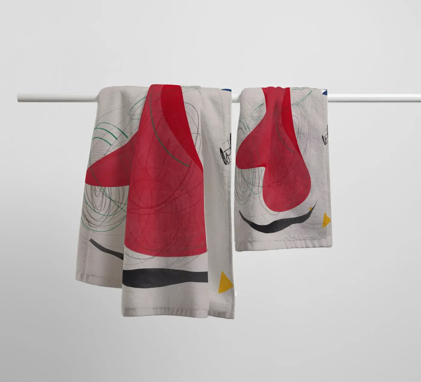 Abstract composition towel by Little Dean