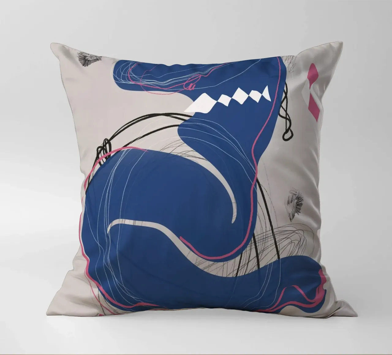 Composizione astratta 02 cuscino da Little Dean