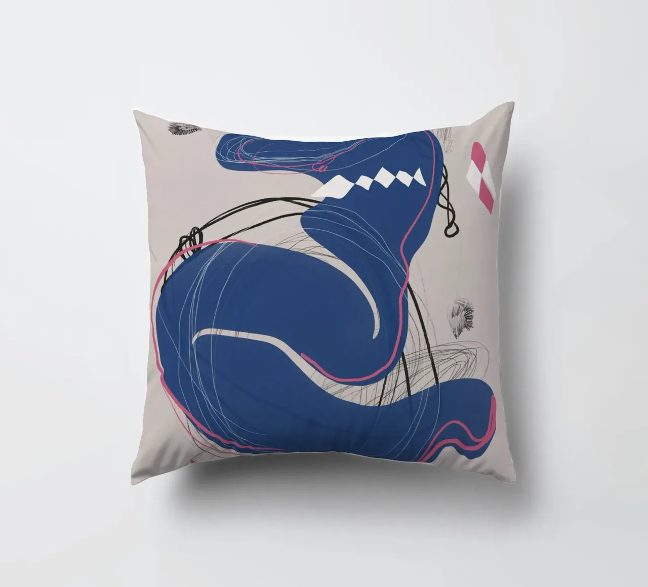Composizione astratta 02 cuscino da Little Dean