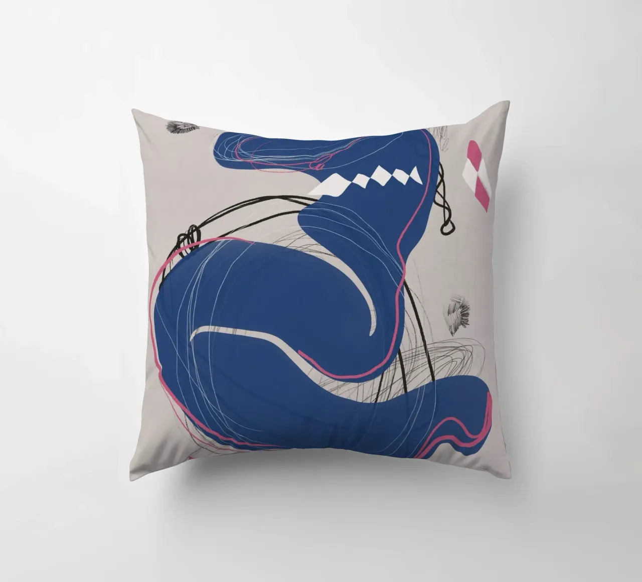 Composizione astratta 02 cuscino da Little Dean