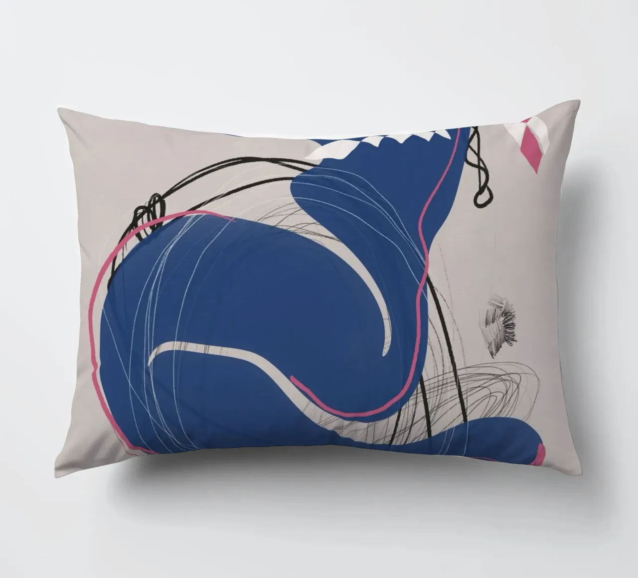 Composizione astratta 02 cuscino da Little Dean