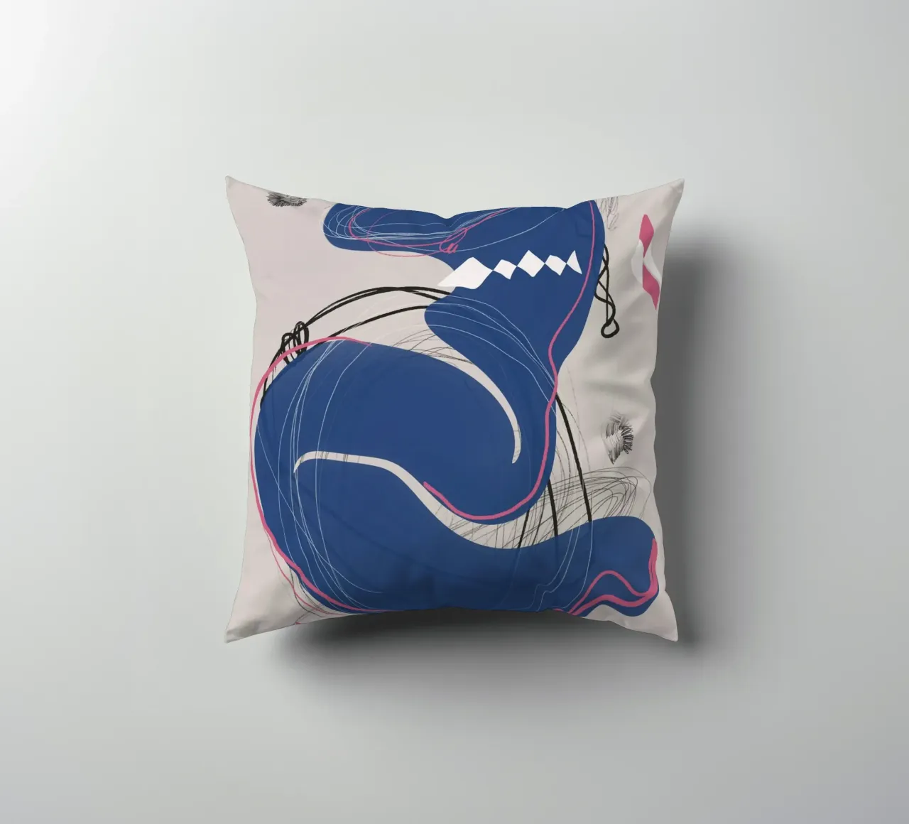 Composizione astratta 02 cuscino da Little Dean