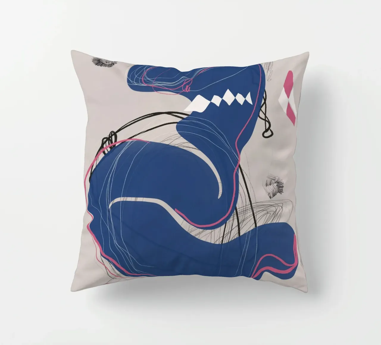 Composizione astratta 02 cuscino da Little Dean