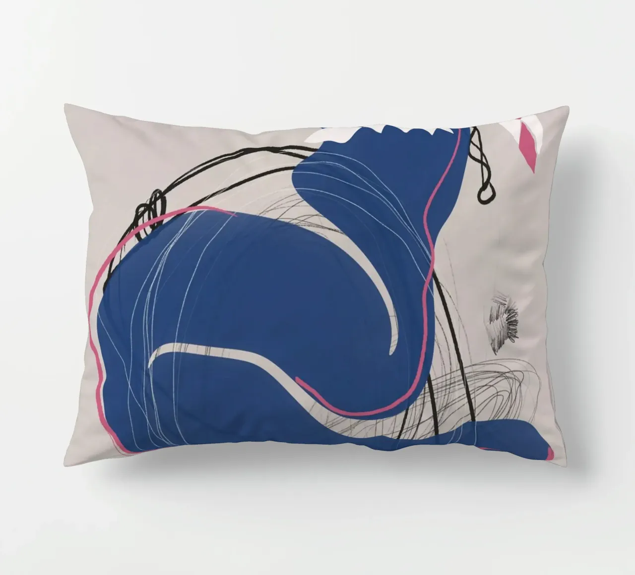 Composizione astratta 02 cuscino da Little Dean