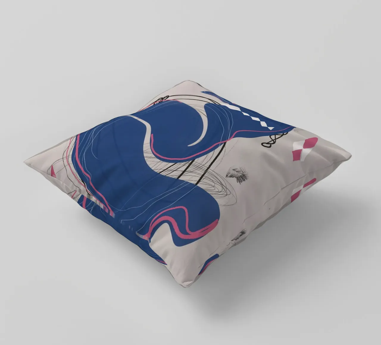 Composizione astratta 02 cuscino da Little Dean
