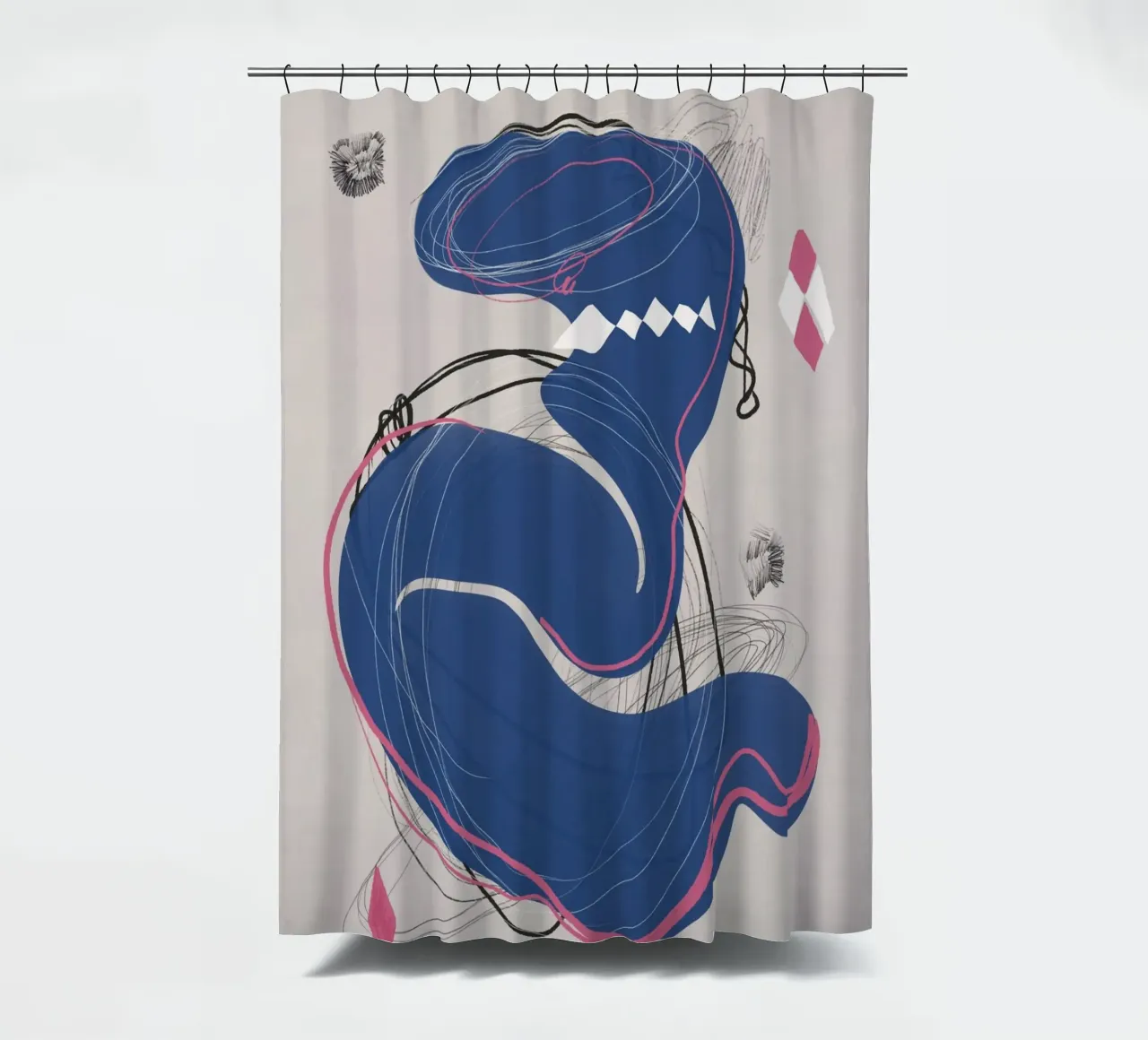 Composizione astratta 02 tenda da doccia da Little Dean