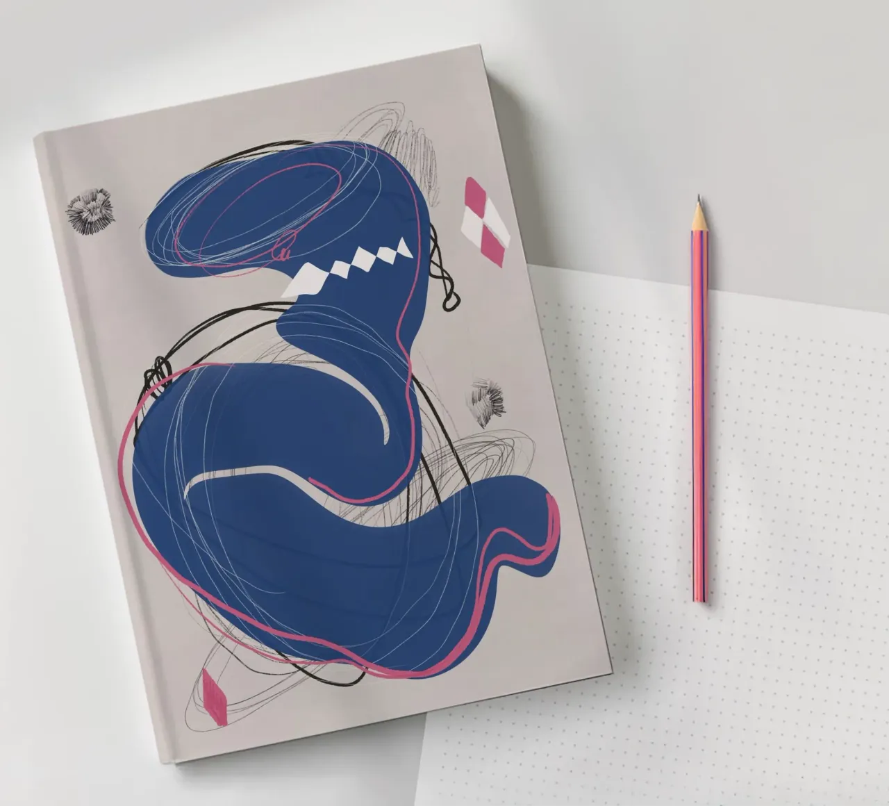 Abstract composition 02 notebook by Little Dean