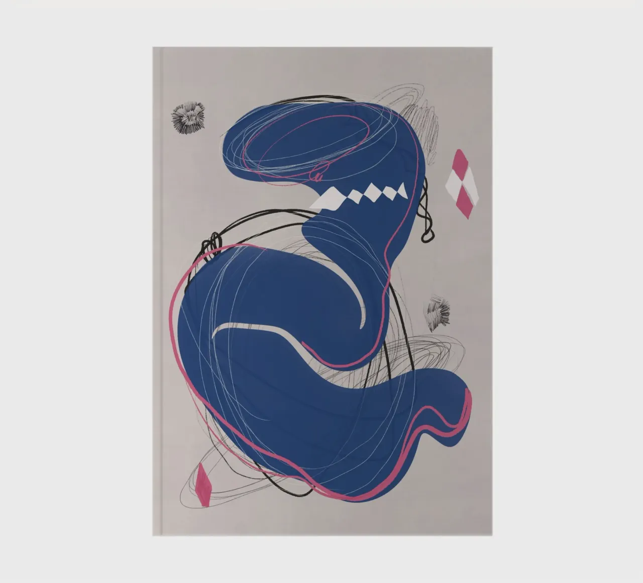 Abstract composition 02 notebook by Little Dean