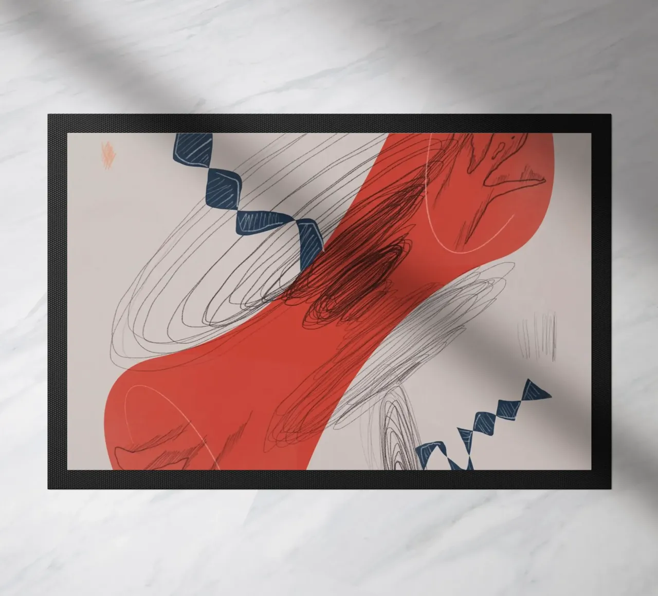 Abstract composition 03 doormat by Little Dean