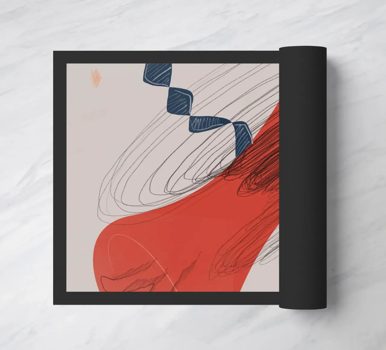 Abstract composition 03 doormat by Little Dean