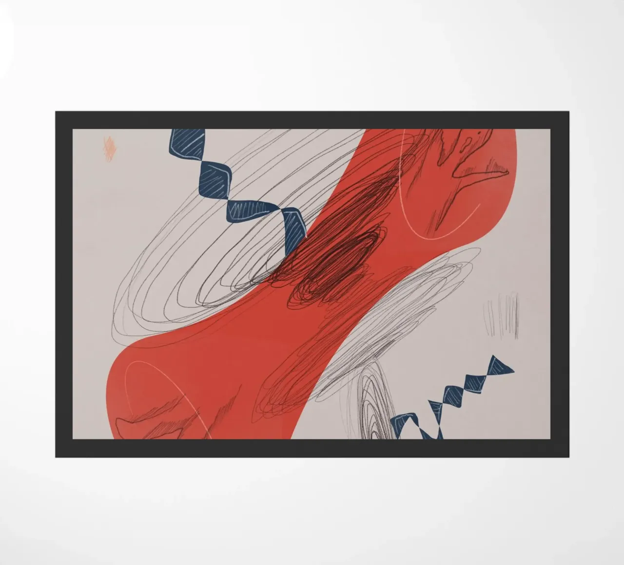 Abstract composition 03 doormat by Little Dean