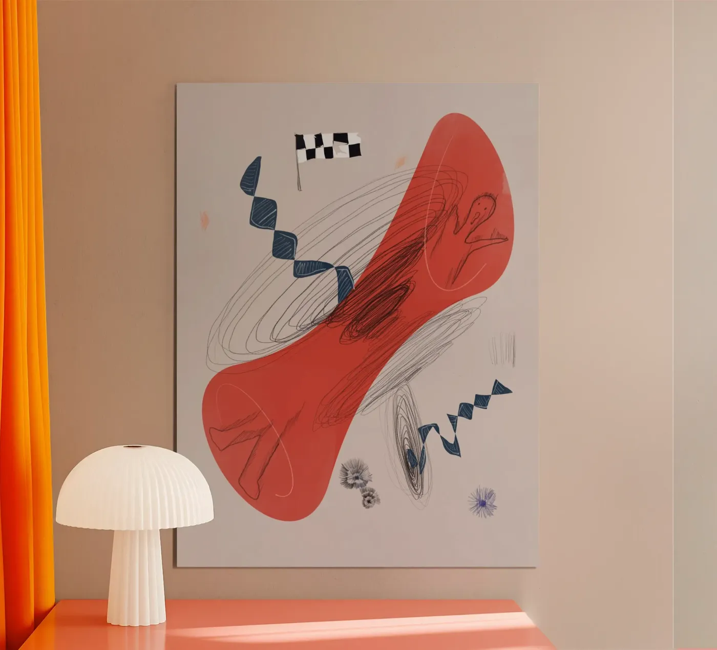 Abstract composition 03 poster van Little Dean