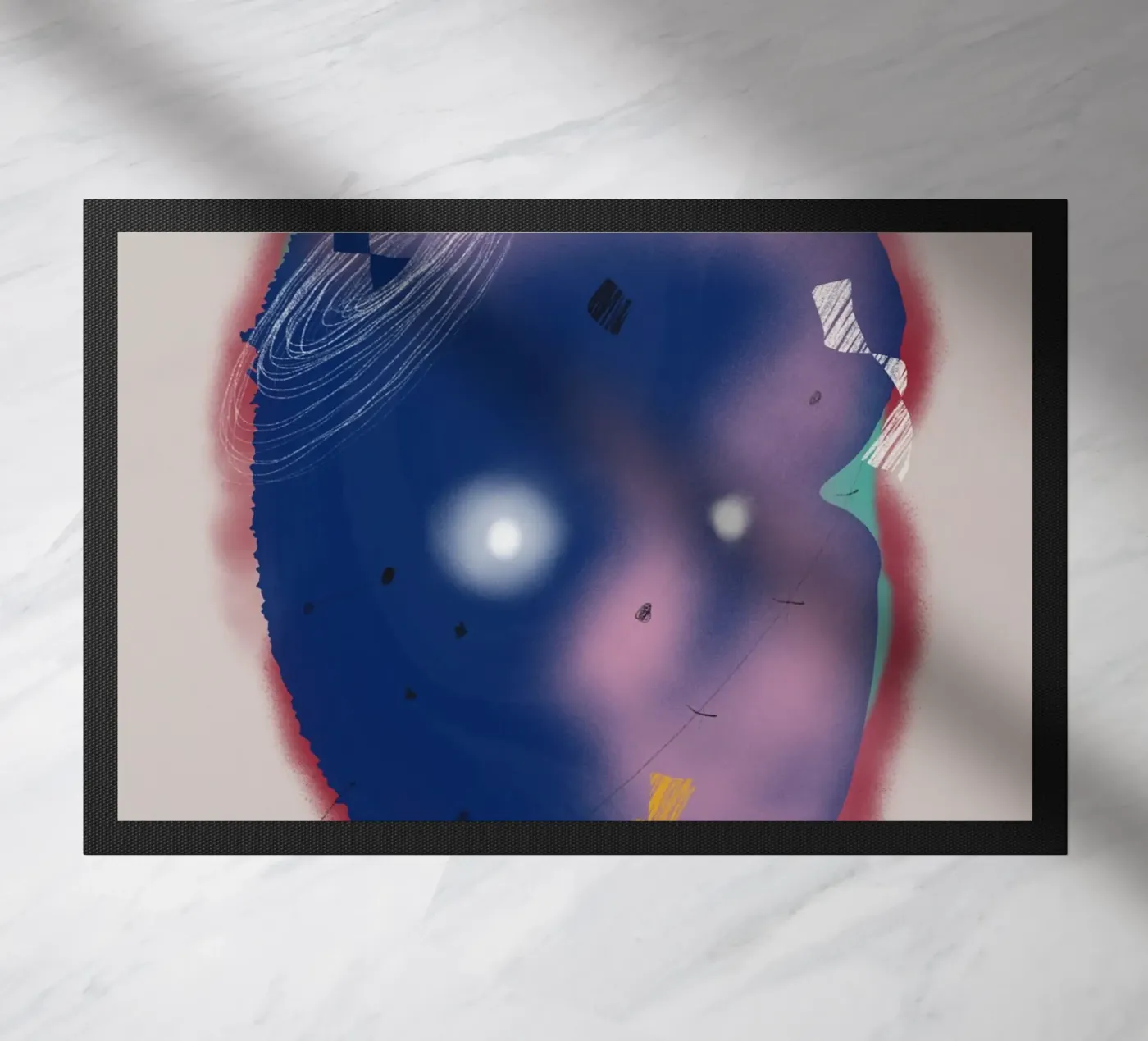 Cosmic composition doormat by Little Dean