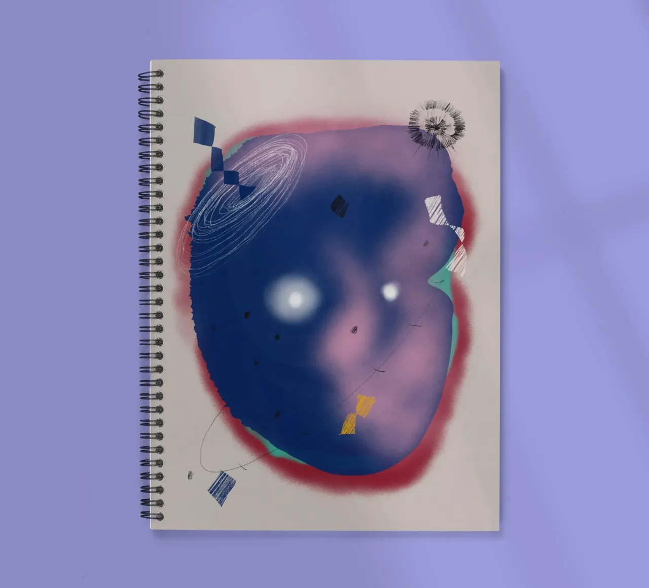 Cosmic composition spiral notebook by Little Dean